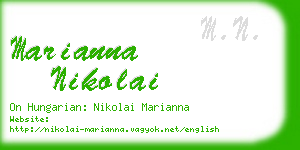 marianna nikolai business card